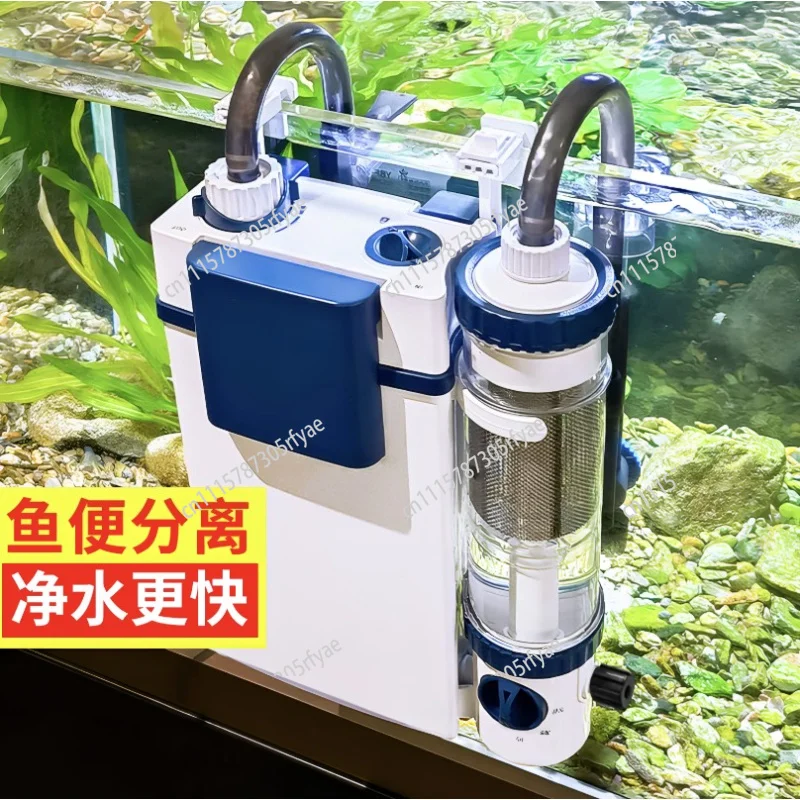 3 in 1 Aquarium Filter Oxygen Pump Water Purifier Circulation Filter for Fish Tank Pond Wall Mounted Fish Toilet Water Pump
