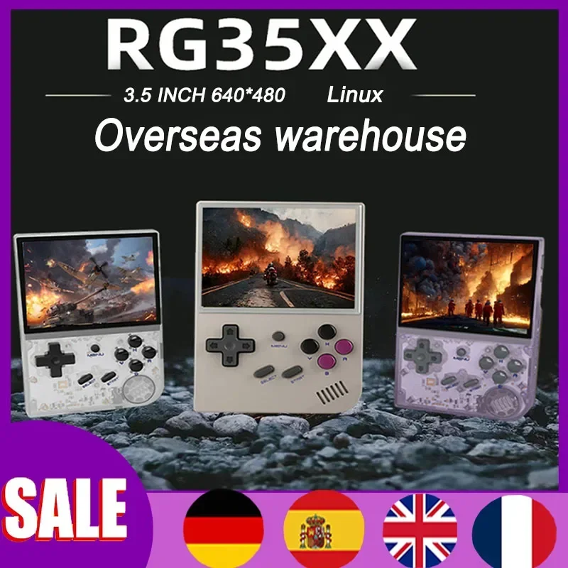 256G ANBERNIC RG35XX Console di gioco portatile retrò schermo IPS da 3.5 pollici lettore Video portatile sistema Linux Slot per doppia scheda Cortex-A9