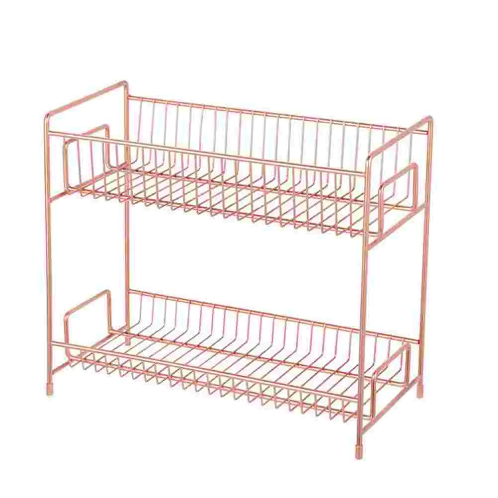 Double Layer Storage Rack Office Shelves Organizers and Iron Double-layer