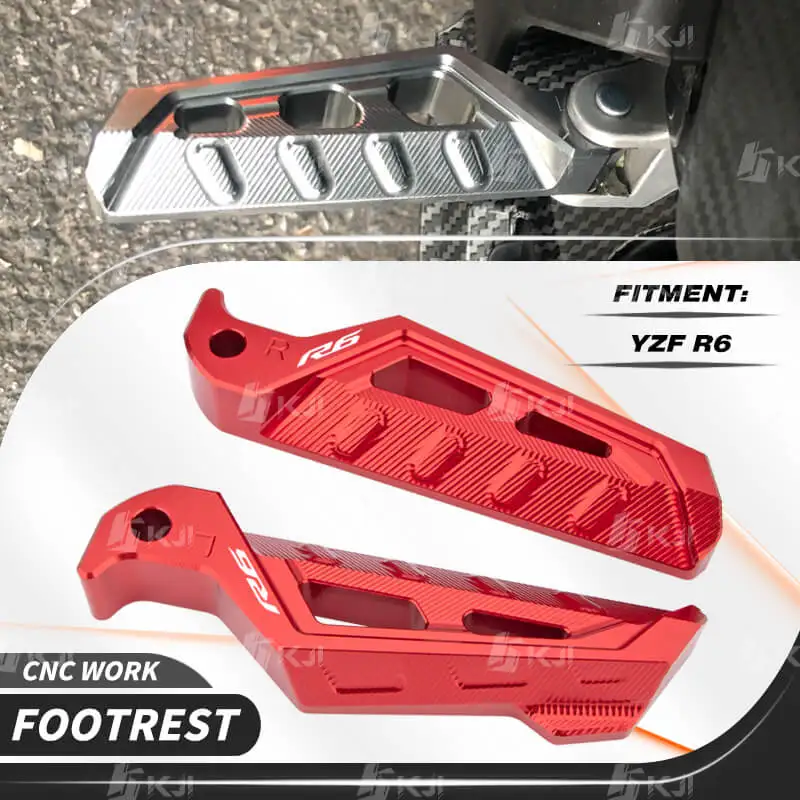 

For Yamaha YZF-R6 YZF R6 Motorcycle Rear Passenger Footrest CNC Rear Foot Pegs Pedal Accessories Parts