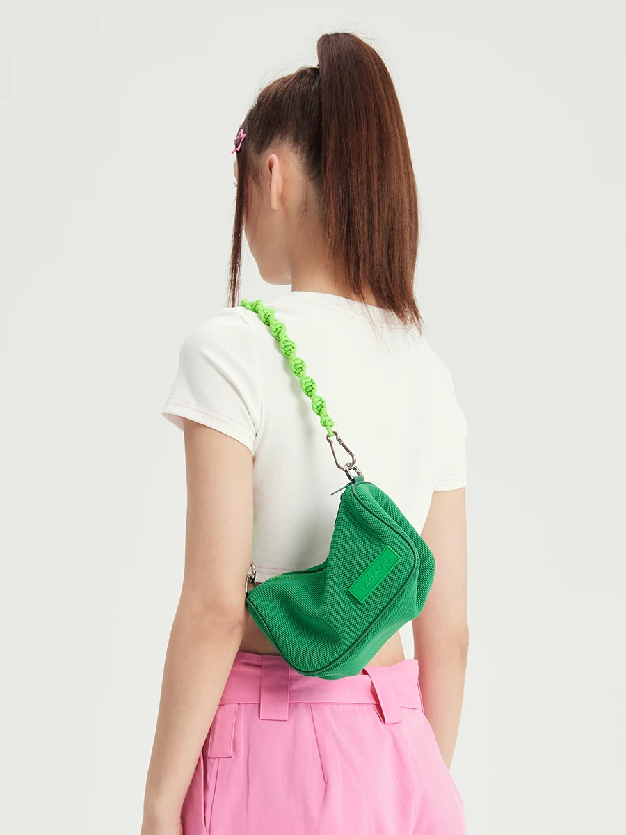 

Vaoper Fashion Brand Crossbody Bag Underarm Bag Pure Color Casual Style Handbag for Men And Women Soft Polyester Material