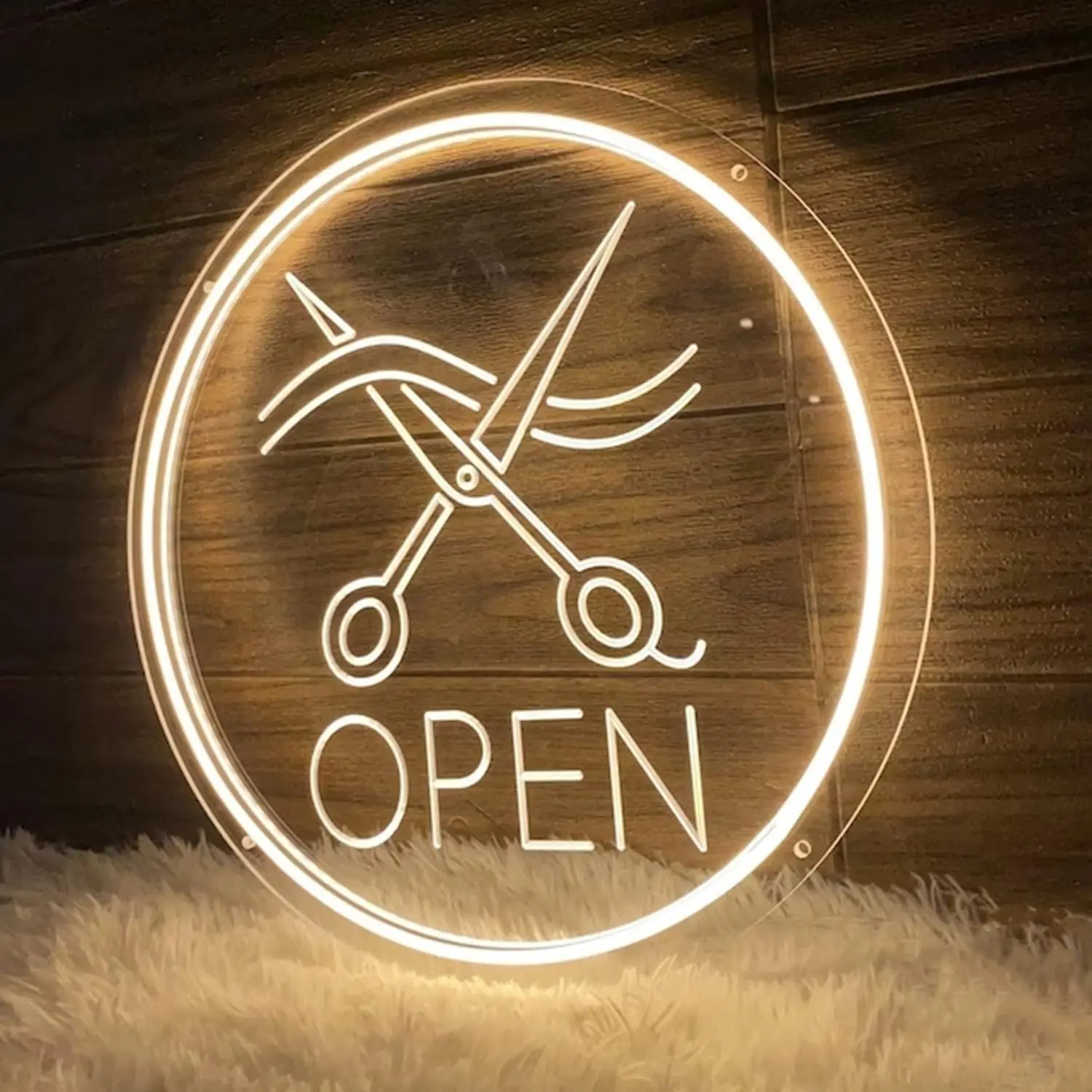 Barber USB Neon Sign LED Neon Light Dimmable Wall Art for Hair Spa Beauty Salon Barbershop Entryway Business Storefront Decor