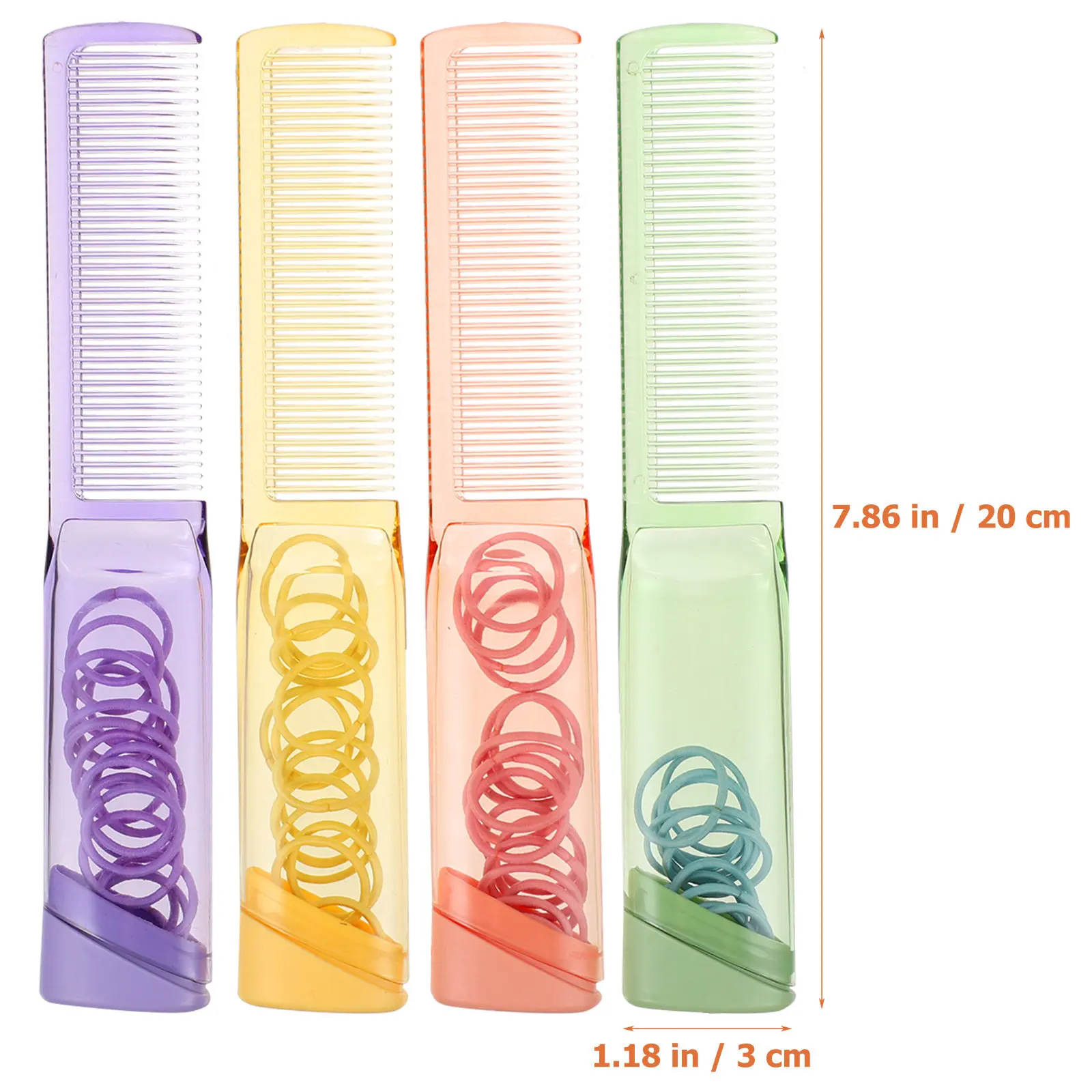 4Pcs Multi-Functional Hair Straightening Comb Anti-Static Smooth Hairstyle Detangling Tool with Storage Handle for Home Salon