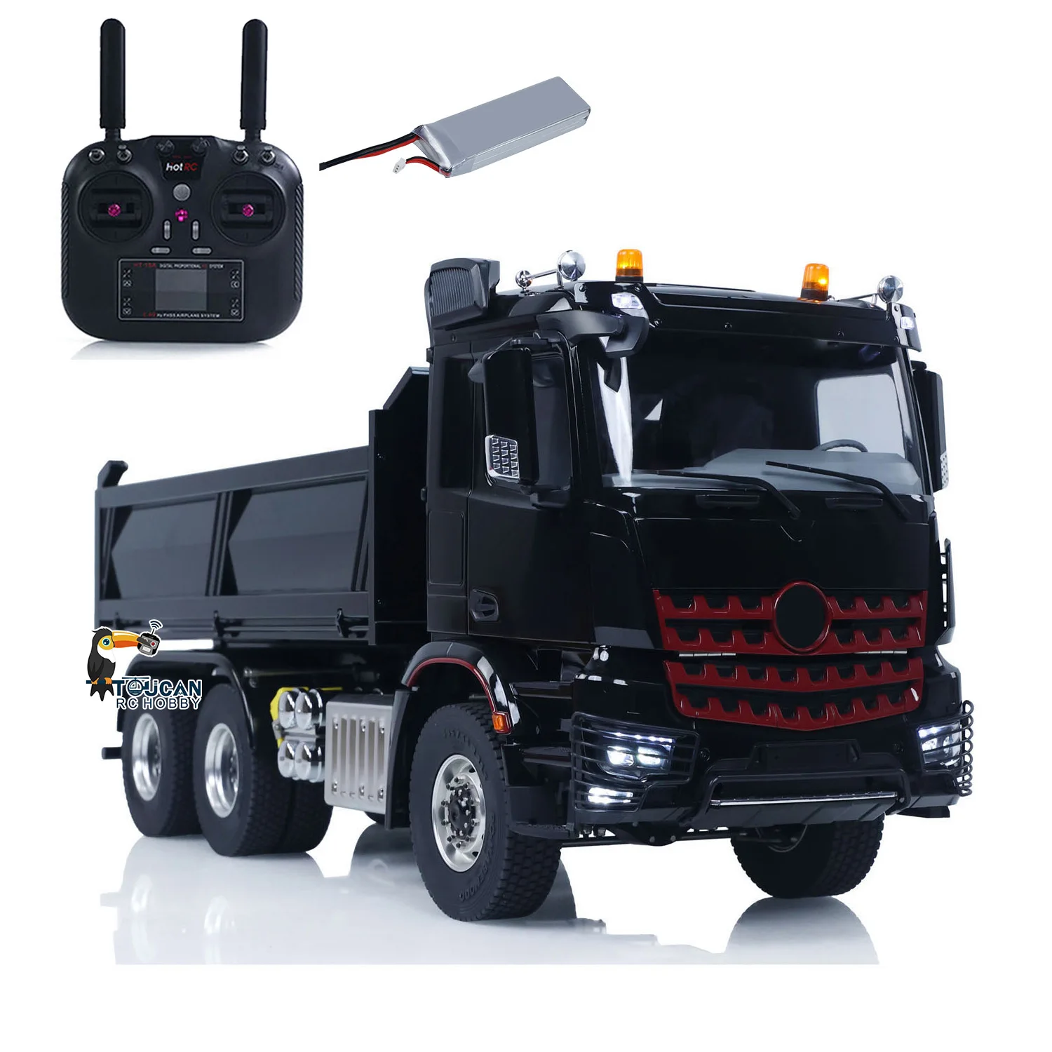 

Toy 6X6 Metal Chassis 3348 RC Hydraulic Dumper 1/14 RTR Radio Controlled Tipper Car NO Lock Light Sound Radio Construction Truck