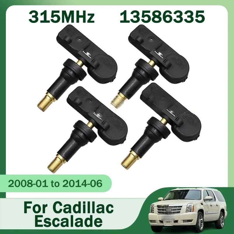 

Системы контроля давления в шинах, 1/4 шт., 13586335, 315 МГц, датчик давления в шинах TPMS для Cadillac Escalade ESV, Escalade EXT, Escalade