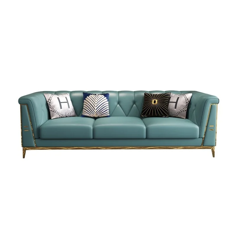 

Modern light luxury sofa, Italian leather sofa, American light luxury sofa in the living room