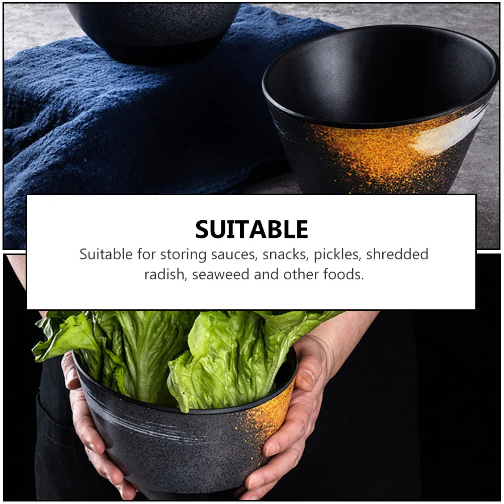 الفم المائل وعاء الخضار أدوات المائدة الميلامين تكويم وعاء صلصة للفطر سلطة المخللات تخدم في مطعم وساخن