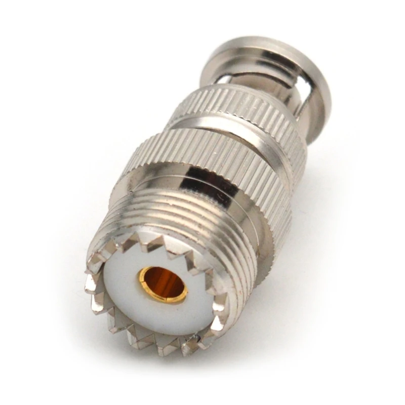 1PC UHF SO239 PL259 Buchse auf BNC Stecker RF Koaxial Koax Adapter