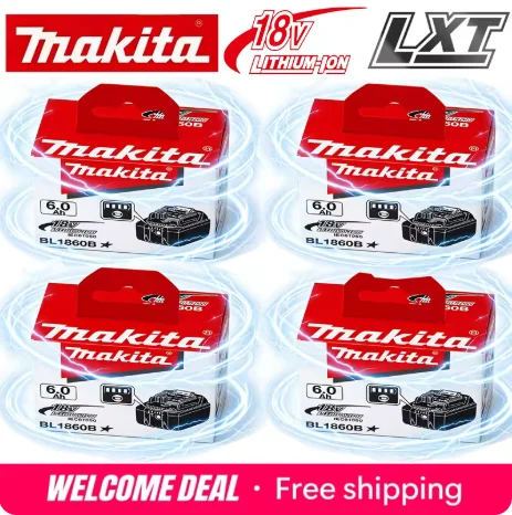

100% Original/Genuine Makita 18V Battery,For Makita BL1830B BL1850B BL1850 BL1840 BL1860 BL1815 Replacement Lithium Battery