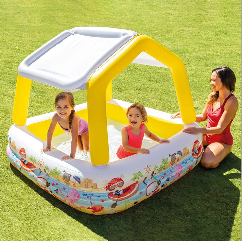 Children\'s Entertainment Underwater World Sunshade Inflatable Pool Swimming Pool Ocean Ball Pool Sand Pool