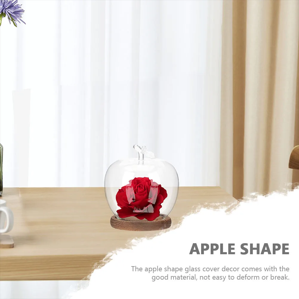 

Preserved Flower Protective Glass Cover Base Fine Workmanship Flat Bottom Stable Glass Dome Decorative Flower Craft Adornment