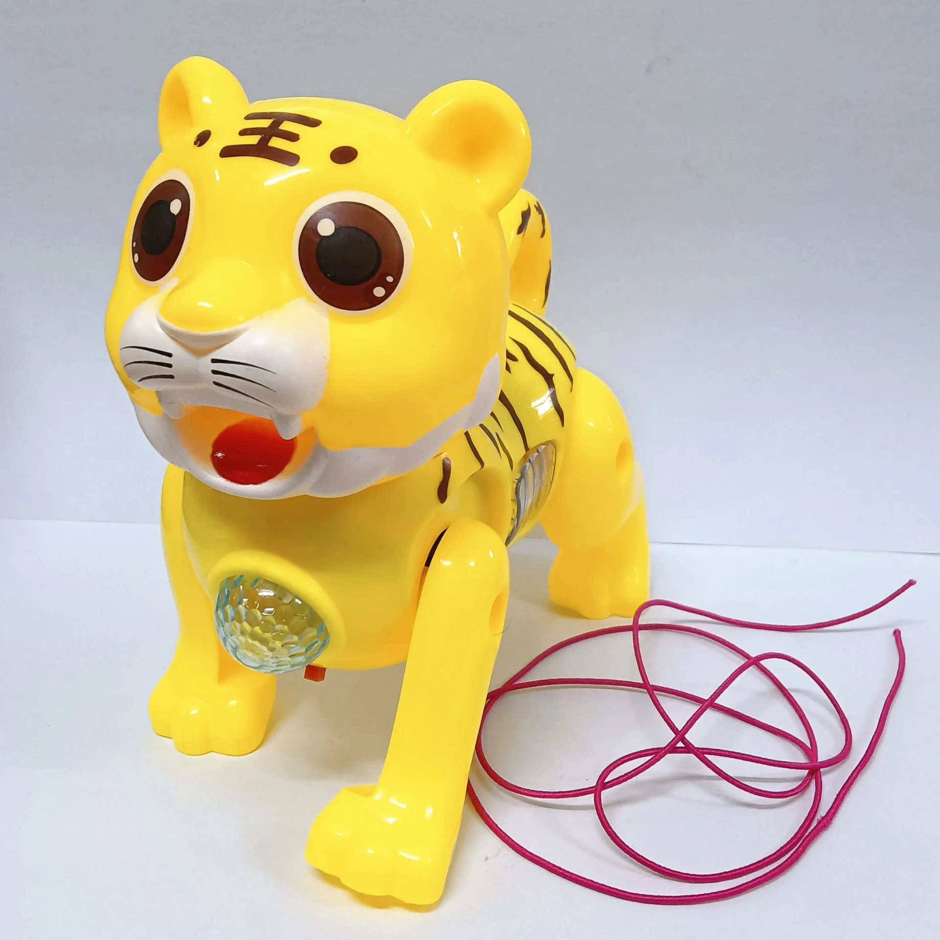 Children\'s Electric Toys With Lights Music Projection Pull-wire Walking Tiger Model Toys Baby Puzzle Toys Kids Birthday Gifts