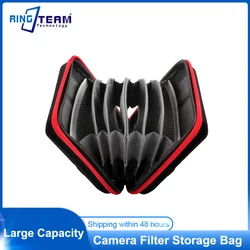 8 Pocket Circular Lens Filter Protector Storage Case Dustproof Pouch Bag For 95mm Filters and Below Camera Lens Filter Accessory