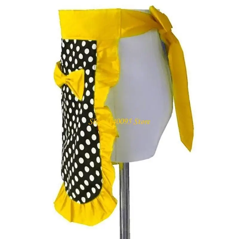 

DXAE Maid Apron Ruffled Waist Apron Halloween Maid Costume Apron for Women Kitchen Apron Halloween Maid Cosplay Accessories