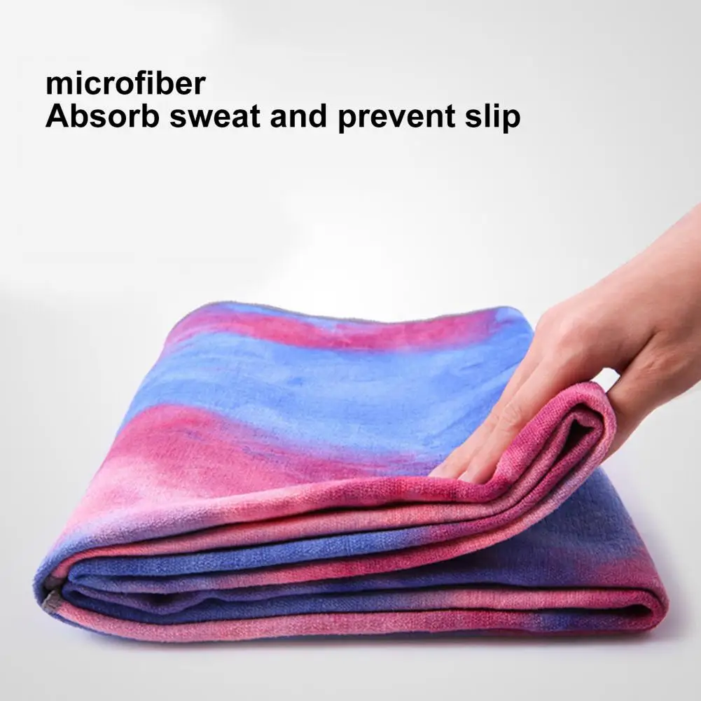 Yoga Towel Sweat Absorption Non-Fading Superfine Fiber Yoga Blanket Workout Towel Yoga Mat With Anti-slip Grip Dots For Gym