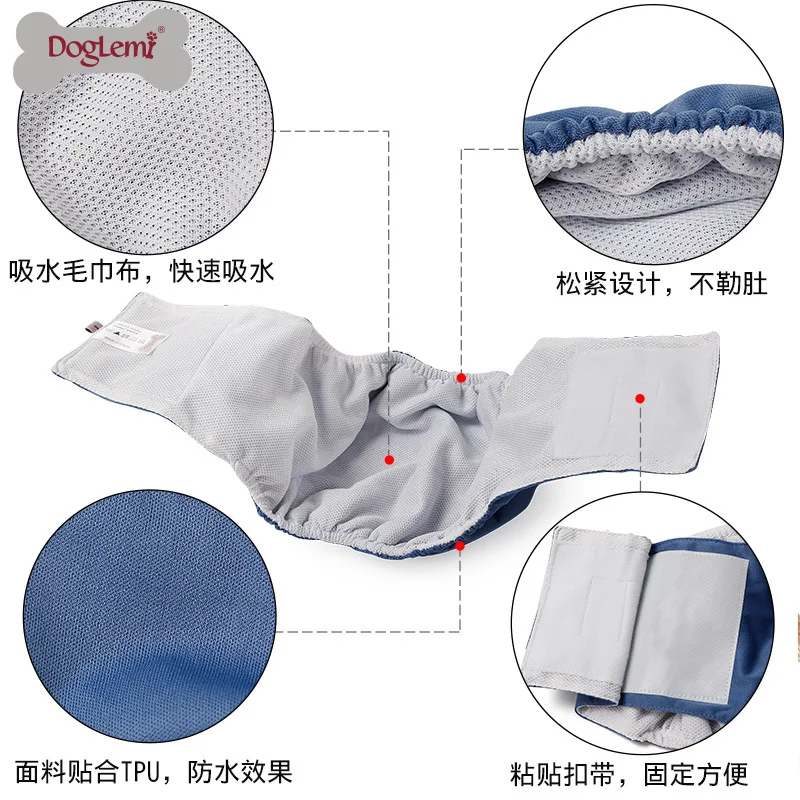 Washable Physiological Pants for Dogs, Male Dog Prevention, Estrus Panties, Menstrual Safety Pants, Pets Sanitary Polite Belt