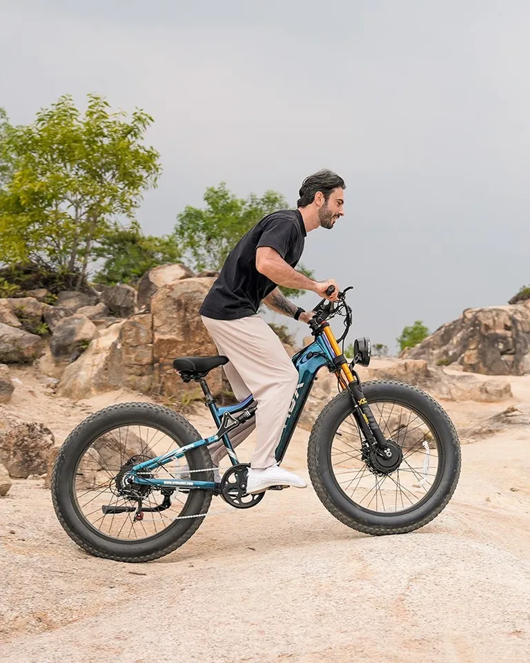 6000W Dual Motor Electric Bike 52V30AH Off-road Motorcycles Ebike image 4