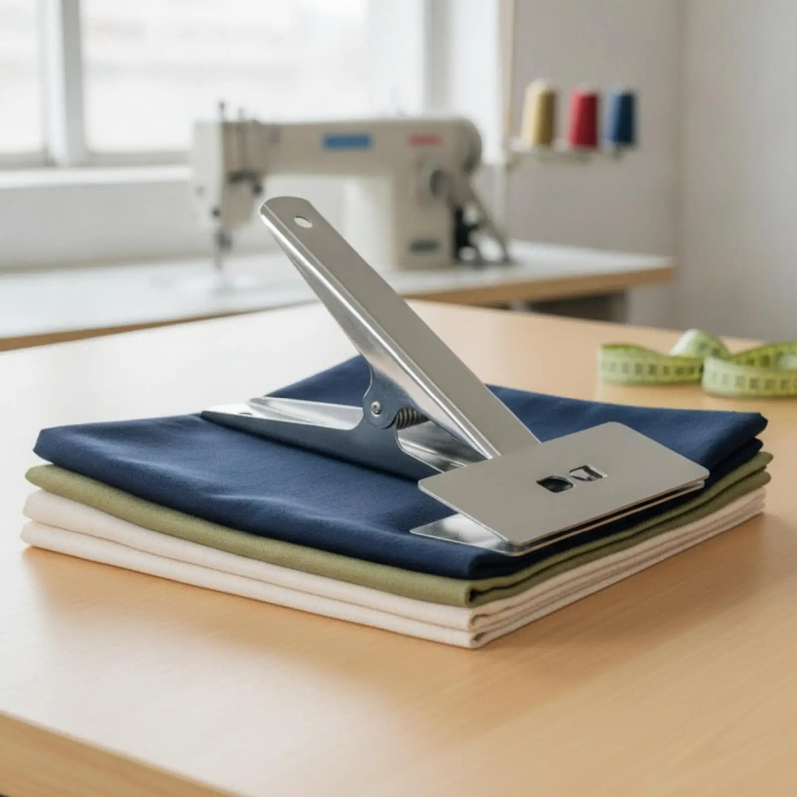 CL7070 Metal Fabric Cutting Clip Handheld Sewing Clamp for Layered Material Quilting Pattern Cutting Tailoring Accessory Tool