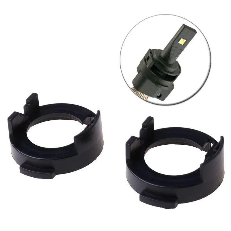 H7 LED Headlight Bulbs Retainer Socket Bracket Base Adapters for Kia Forte Koup 2014-2016 2012-2017 2pcs