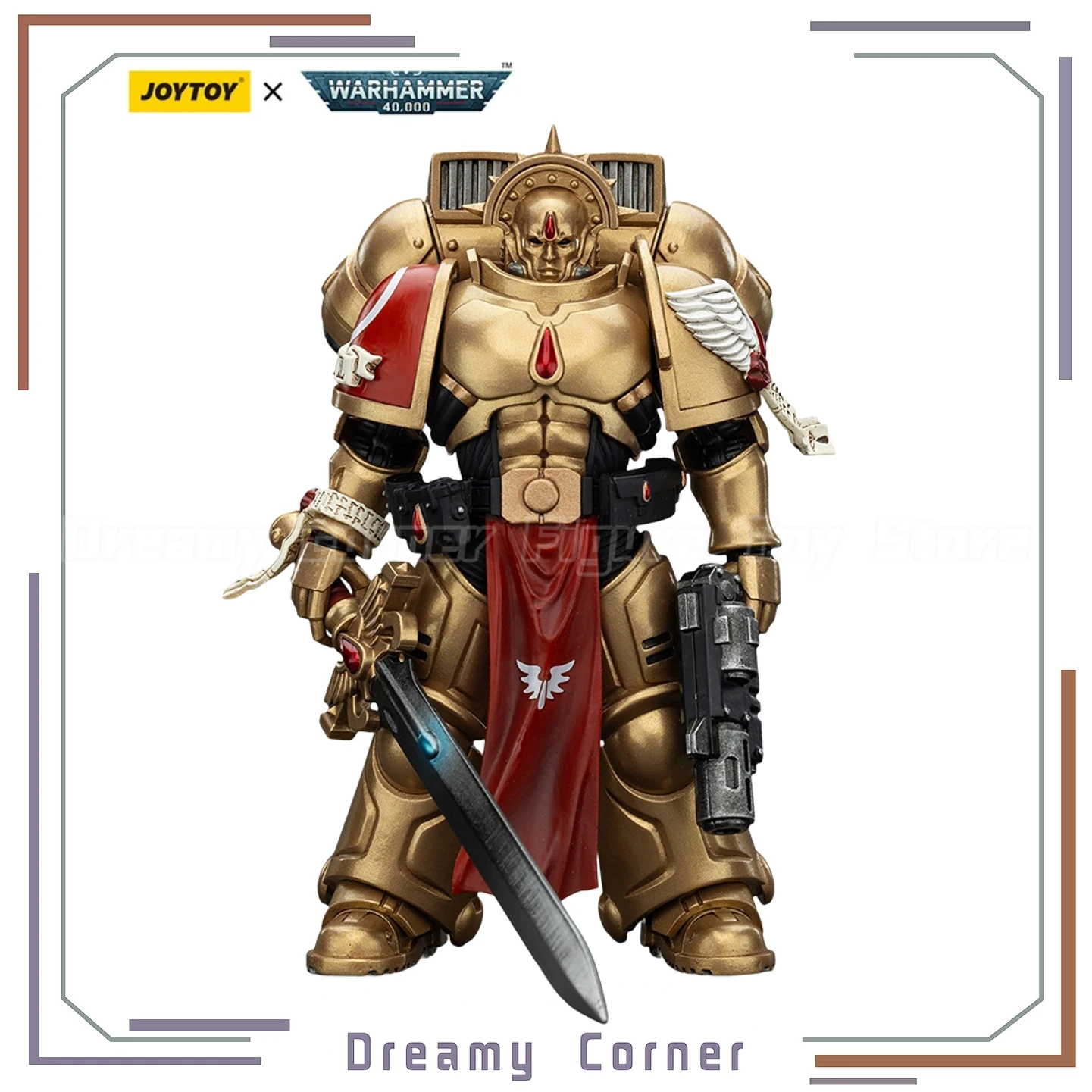 

【In Stock】JOYTOY Warhammer 40K Blood Angels Sanguinary Guard 1 with Inferno Pistol and Encarmine Blade 1/18 Action Figure Toys