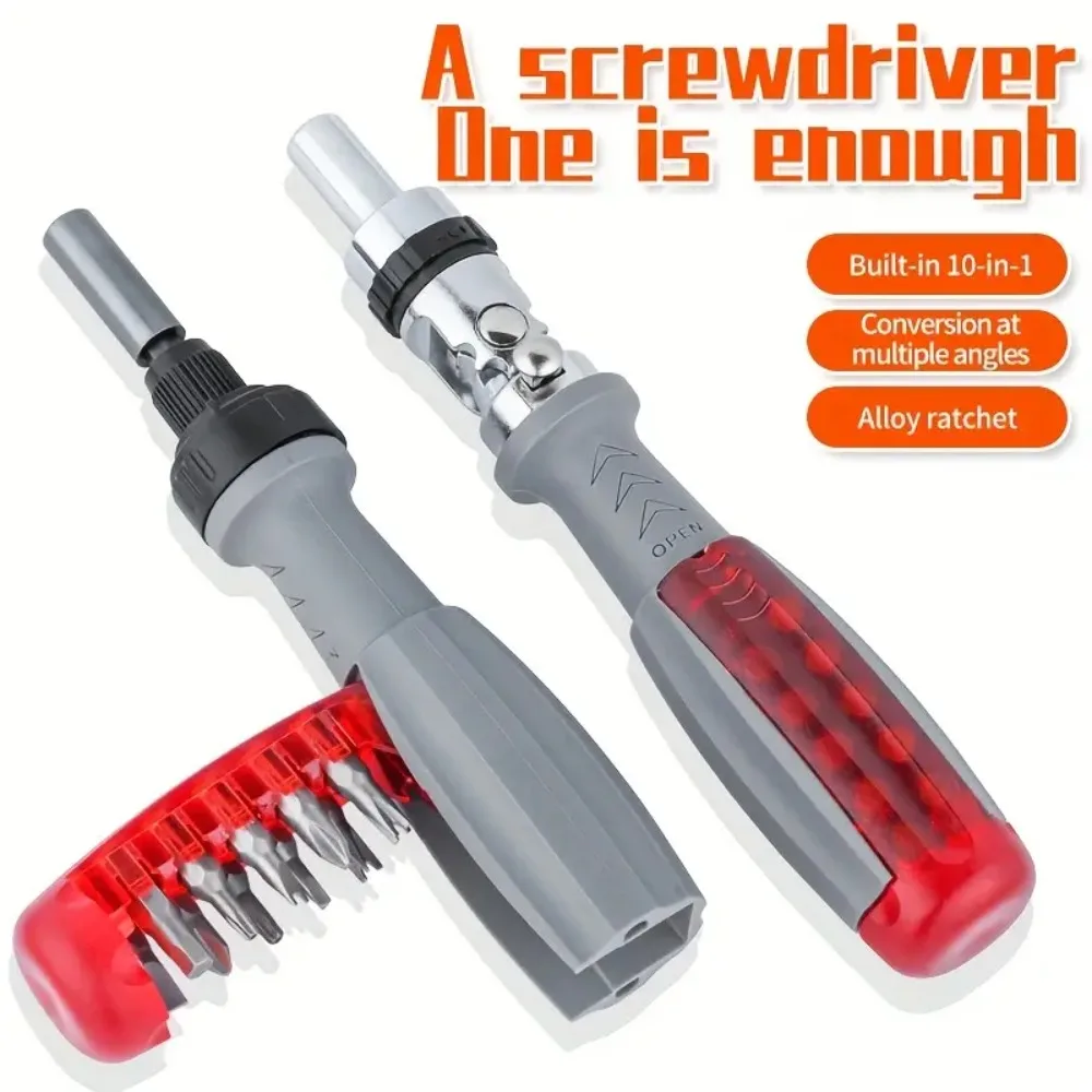 

Ratchet Screwdriver Multi-Angle Multifunctional Combination Screwdriver Set 180-Degree Rotary Maintenance Tool