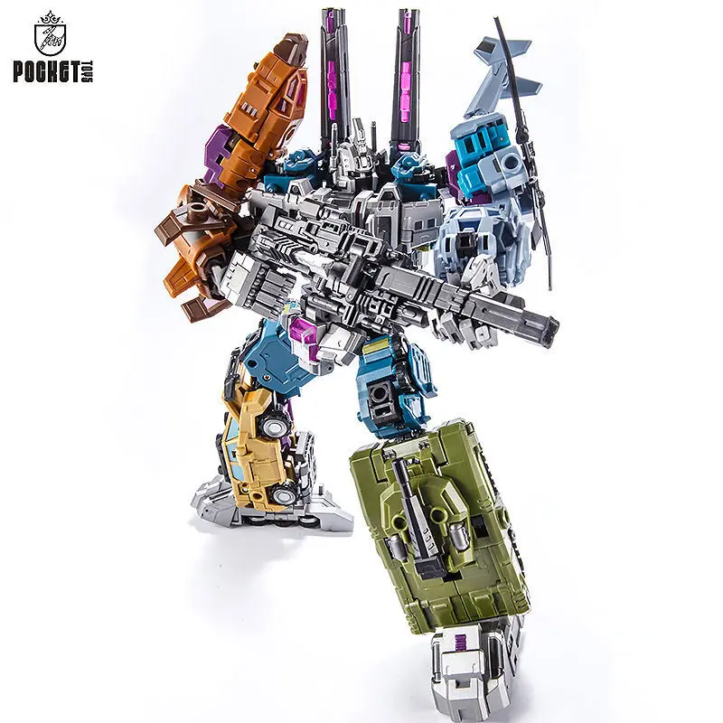 

Pockettoys Pt-05 Mixing Leopard Battle Team Transformable Toy Small Scale Collectible Handmade Artwork For Kids