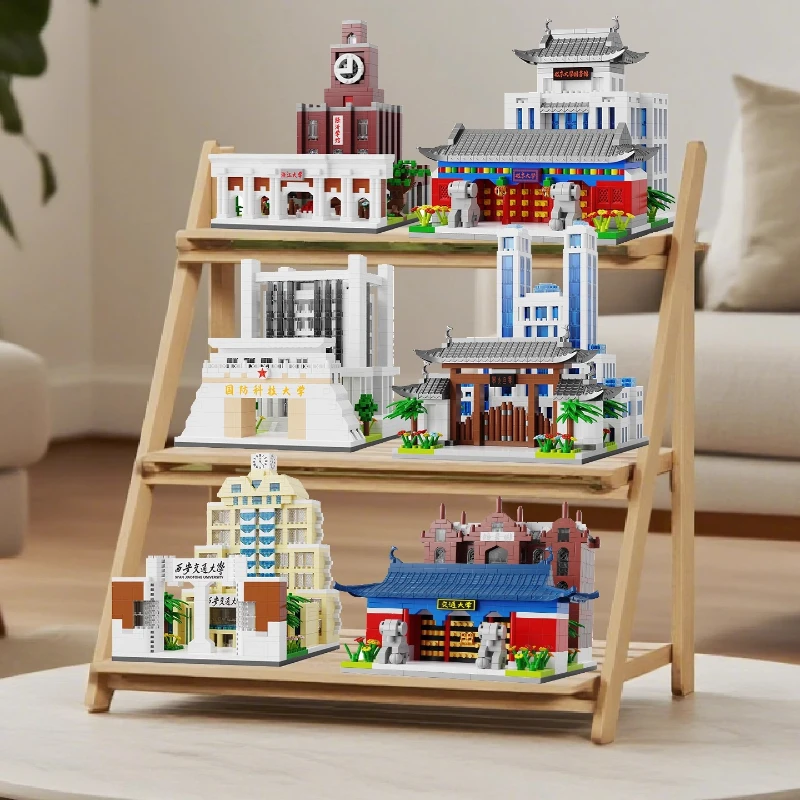 

SEMBO Peking University Building Blocks Zhejiang University Fudan School Design Model Assembling Creative Handmade Toy Ornaments