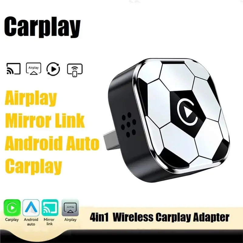 Airplay/Mirror Link/Android Auto/Carplay Wireless Carplay AI Smart Box 4In1 USB Dongle Adapter Car Intelligent System