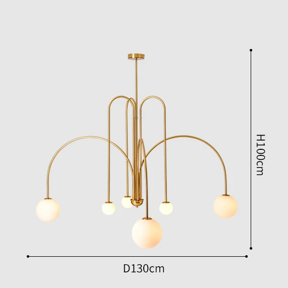 Comet Led Kroonluchter Nordic Minimalistische Glazen Globe Lampen Woonkamer Creatieve Persoonlijkheid Studie Cafe Art Eetkamer V
