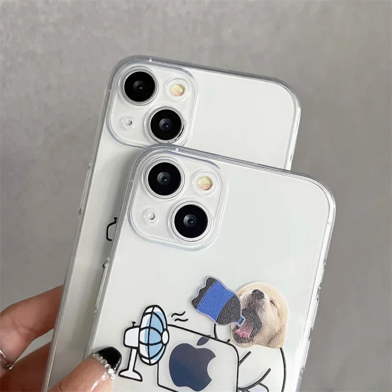 재미있는 성냥개비 남자 투명 전화 케이스, 아이폰 15, 14, 12, 11, 13 프로, XS 맥스, 미니, XR, X, 7, 8, 14 플러스, SE, 투명 커버, Fundas 가방