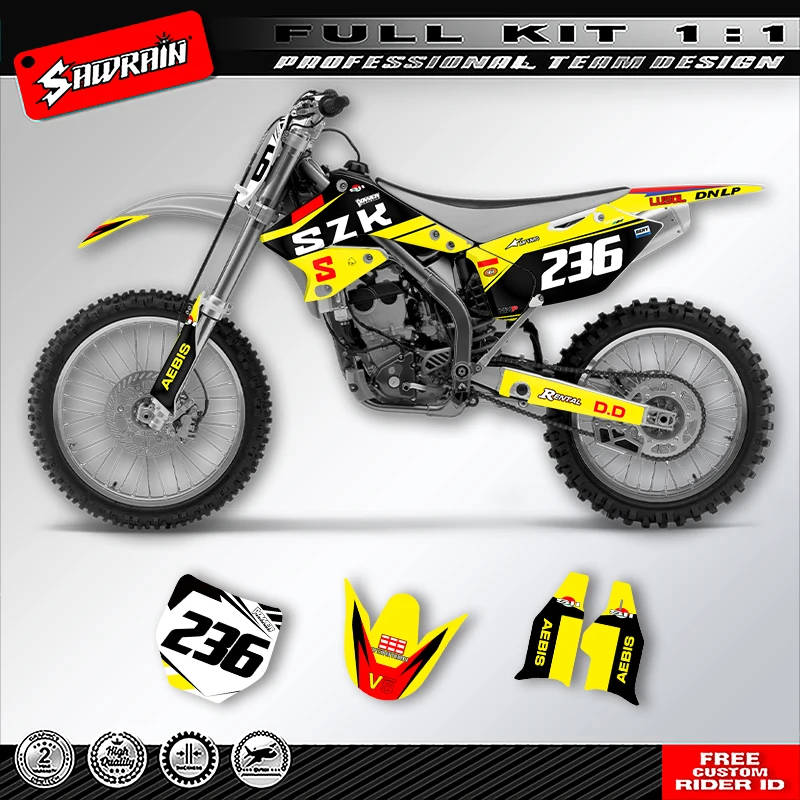 

Наклейки на мотоцикл Sawrain, набор наклеек с графикой команды для SUZUKI RMZ250 2004 2005 2006 06