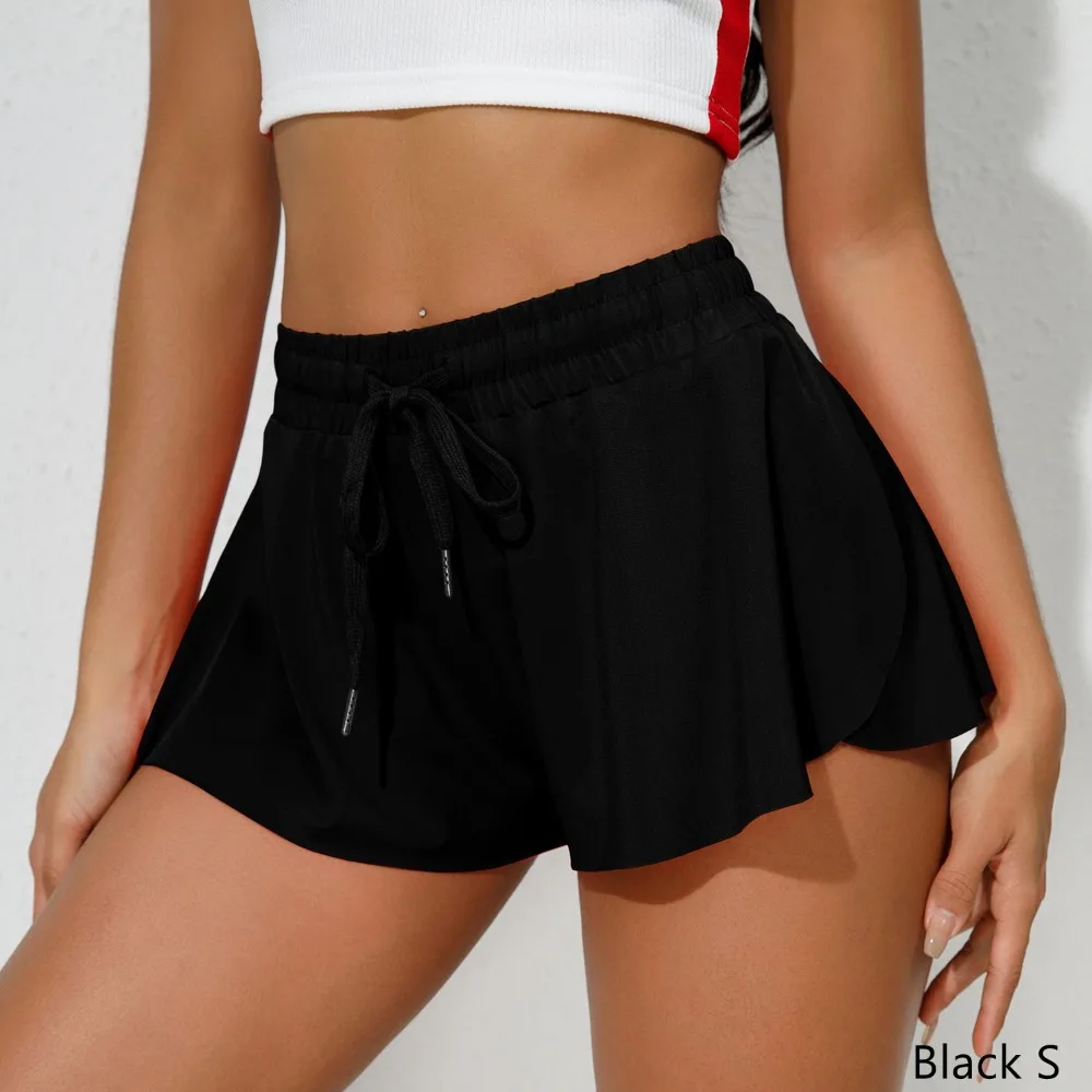 

Новые дышащие шорты для бега с высокой талией, защита от просвечивания, для йоги, повседневные, многофункциональные, с разрезами, для фитнеса