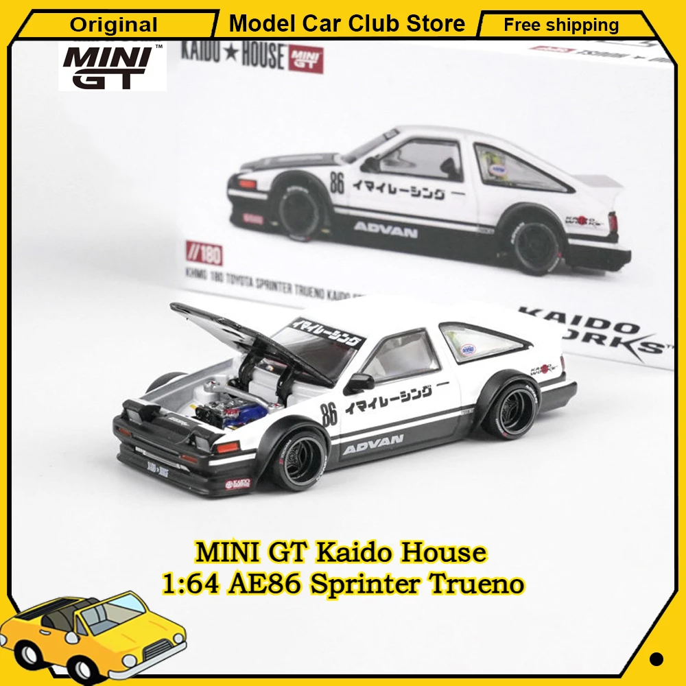 

MINIGT KaidoHouse 1:64 Toyota Widebody AE86 Sprinter Trueno Car Model Alloy Model Miniature Diecast Collection Toy Birthday Gift