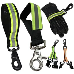 Firefighter Glove Strap Turnout Gear Heavy Duty Reflective Trim with Buckle Cold Weather Gloves Men Women Gift Accessories