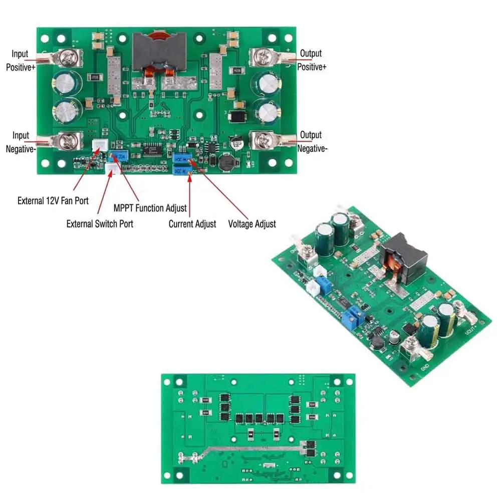 LT8705 Power Supply Board Automatic Boost and Buck 600W Solar MPPT CV-CC Charging Board Constant Current Power Supply Module
