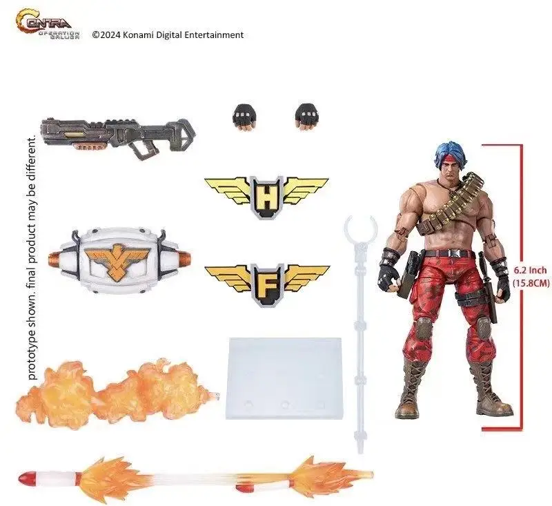 HIYA 6inch Action Figure Exquisite Basic Series Contra Operation Galuga Lance Bean Bill Rizer 1/12 Scale Collection Toys