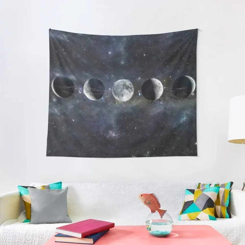 Moon Phases Tapestry Cute Decor Tapete For The Wall Home Decor Aesthetic Wall Decorations Tapestry