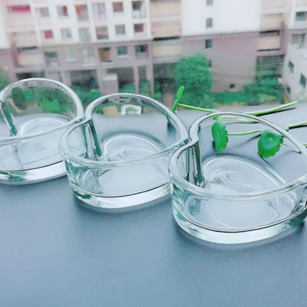 

3 Pcs Holders Stick Candlestick Glass Creative for Wedding Decorative Cup