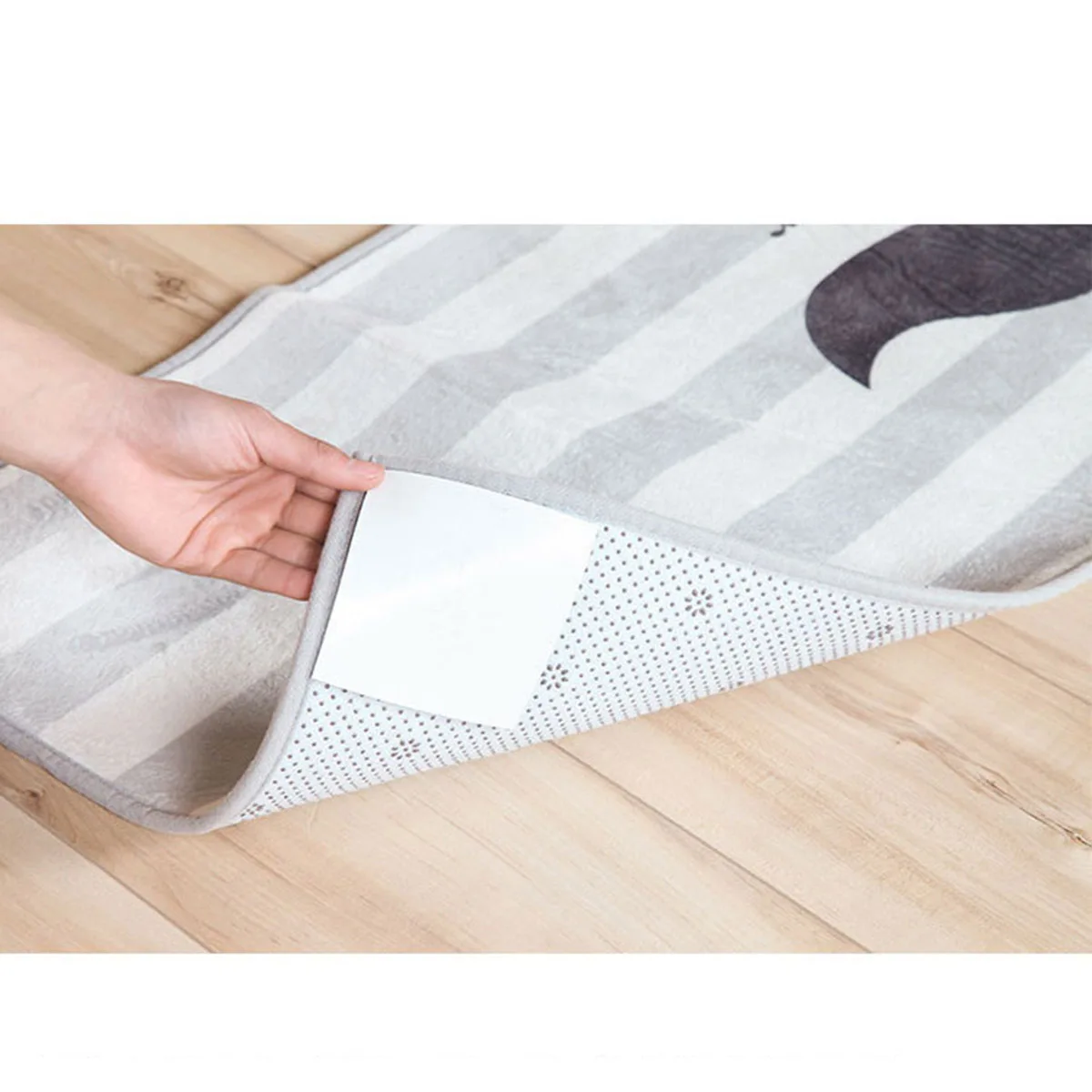 12 قطعة مكافحة زلة شريط لاصق على الوجهين السجاد الزاوية هوك حلقة منصات عدم الانزلاق الشريط المضادة للانزلاق الشريط مكافحة ملصق