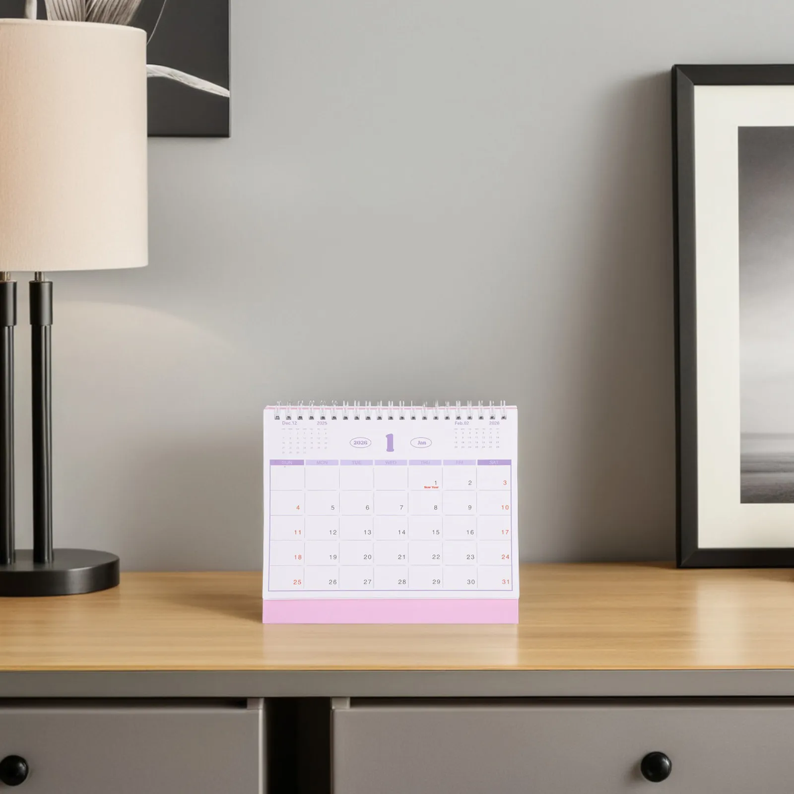 

Настольный календарь-ежедневник на 2026 год, минималистичный, на спирали, с плотной бумагой, компактный, для офиса и дома
