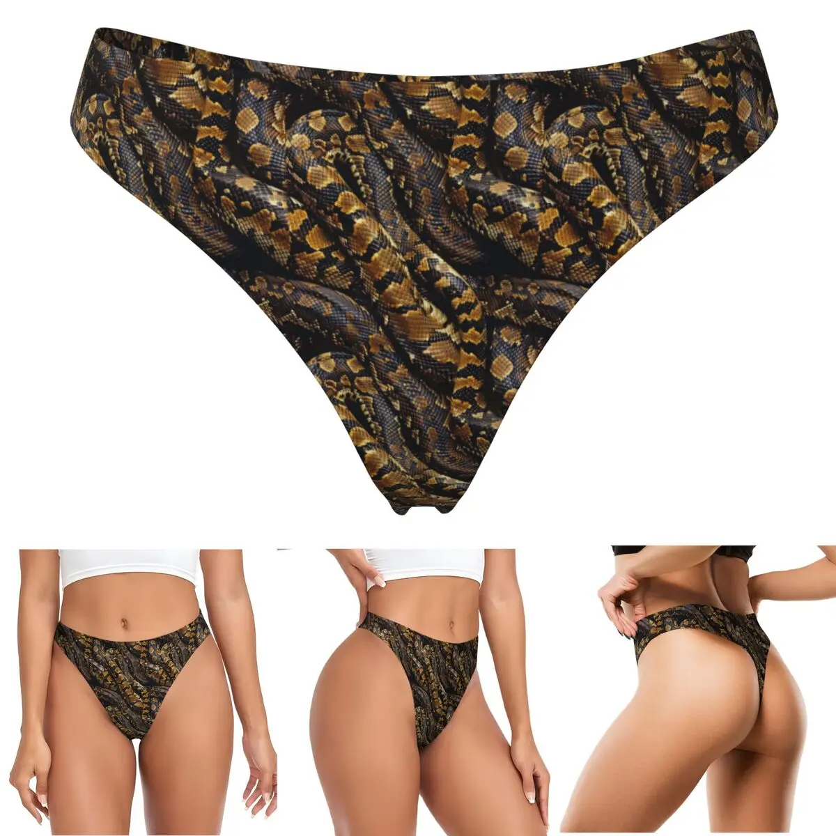 calcinhas-g-string-personalizadas-snakes-on-a-train-respiraveis-elasticas-confortaveis-para-mulheres
