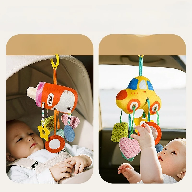 ベビー用プルアンドプレイボトル 幼児用プルアンドプレイペンダント 新生児用プルストリングラトル ベッドサイドスーザー