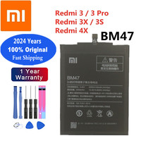 2024 Year 100% Xiao mi Original Battery BM47 For Xiaomi Redmi 3 3S 3X / 3 Pro 3Pro 4X 4100mAh High Quality Phone Battery Bateria