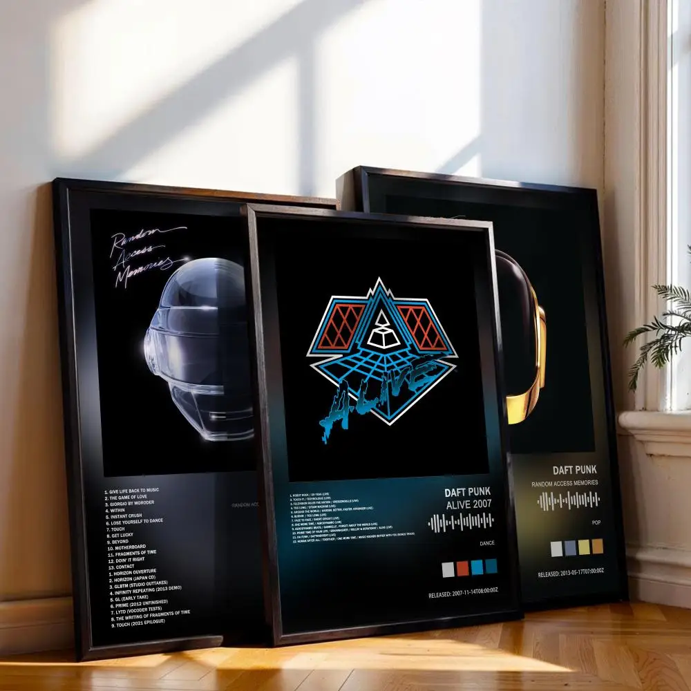 Daft Punk Poster Music Album Cover For Room Canvas Painting Print Art Home Wall Decor Picture Gift