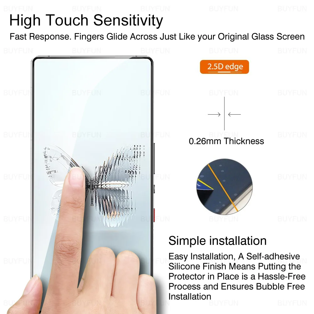 Magic10Pro + cubierta de cristal frontal para ZTE nubia Red Magic 10 9S 8S Pro + ProPlus película templada de pantalla de vidrio RedMagic 10 9 8 Pro Plus