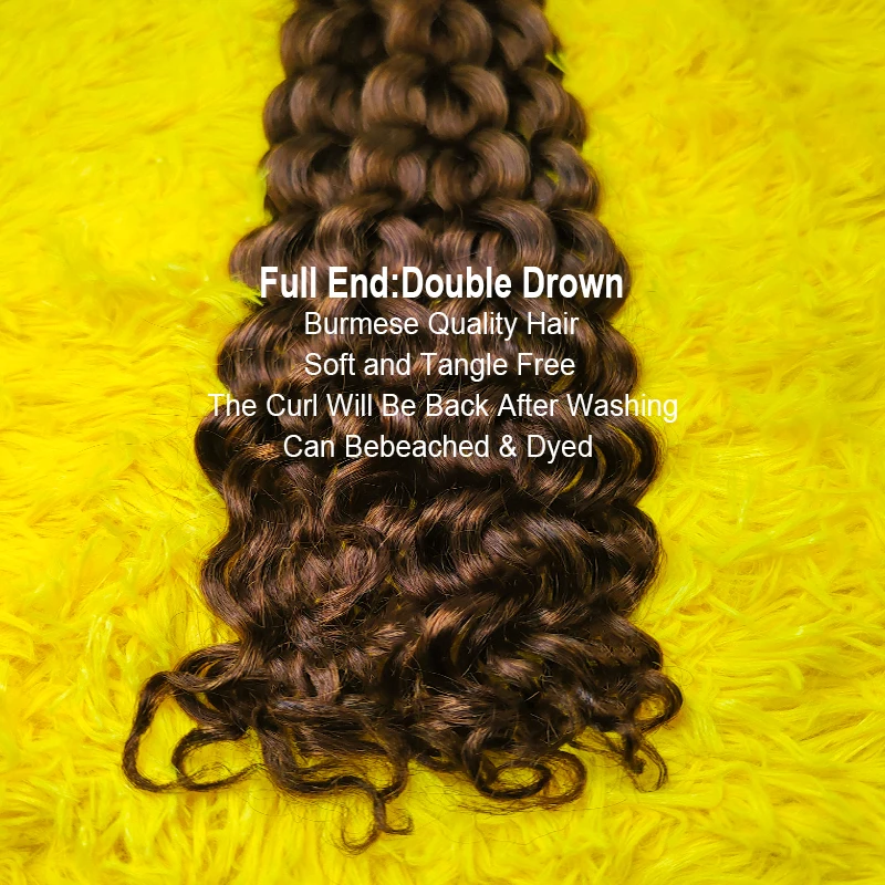 100% Real Virgin Human Hair Bulk Extension Honey Hair Bulk Weaving For Braiding Unprocessed No Weft Loose Deep Wave Hair Bundles