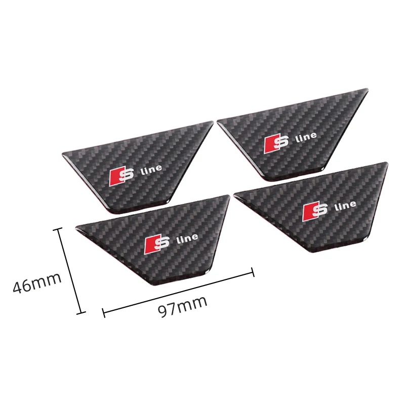 Door Bowl Decorative Sticker Decal Trim Cover for Audi A6 C8 A7 2019 2020 2021 2022 Car Interior Accessories Soft Carbon Fiber