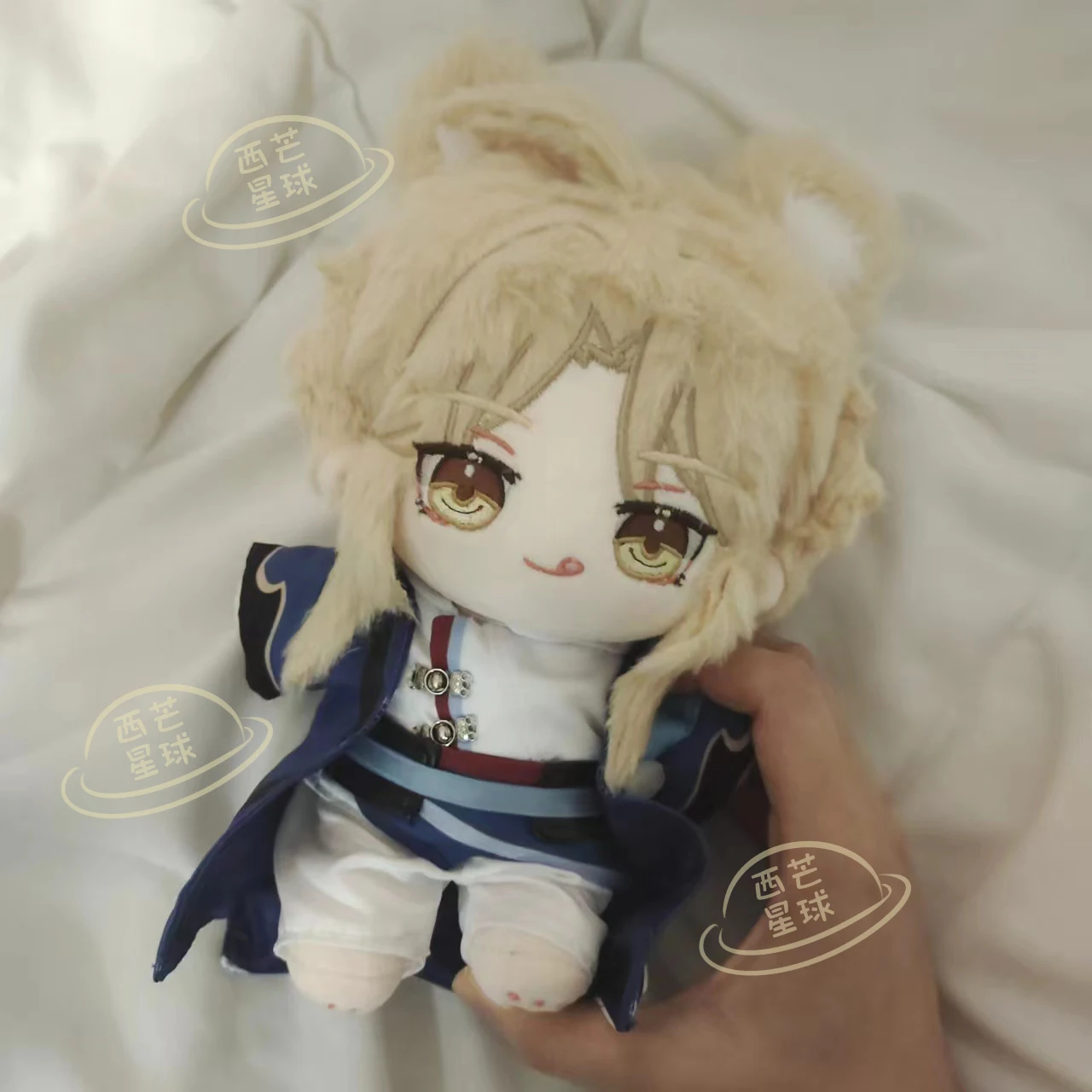 20cm Anime Honkai: Star Rail Yanqing Handsome Boy Cosplay Plush Cotton Stuffed Doll Body Change Clothes Toys Outfit Plushie