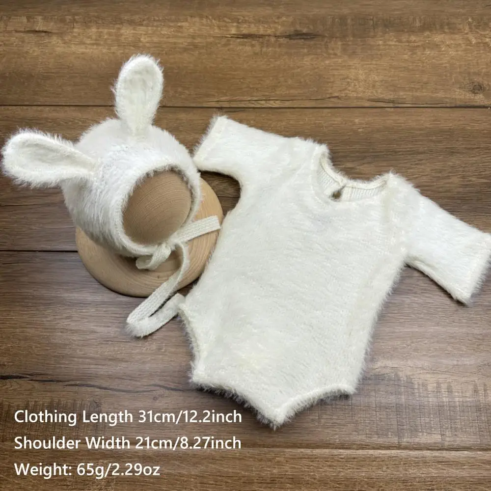 الوليد التصوير الدعائم محبوك الزي دمية على شكل أرنب الطفل تأثيري نظارات الطفل التقطت الصور الدعائم الملحقات