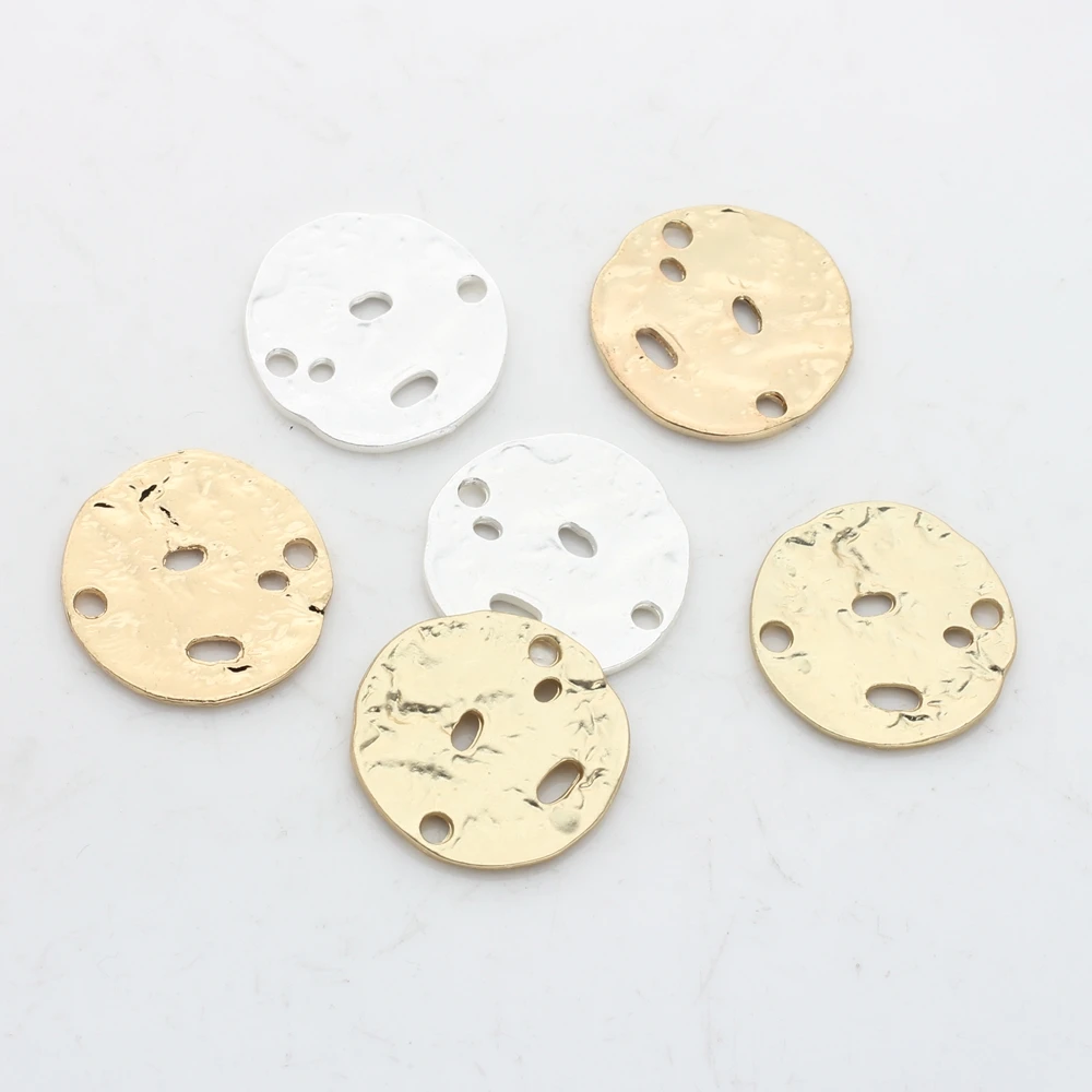 

10pcs/lot 20MM Zinc Alloy Round Coin Charms Pendants Connector For DIY Necklace Earrings Jewelry Accessories